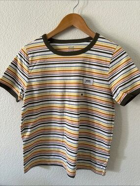 Vans Pen Pala Multicolor Striped Crew Neck Tee